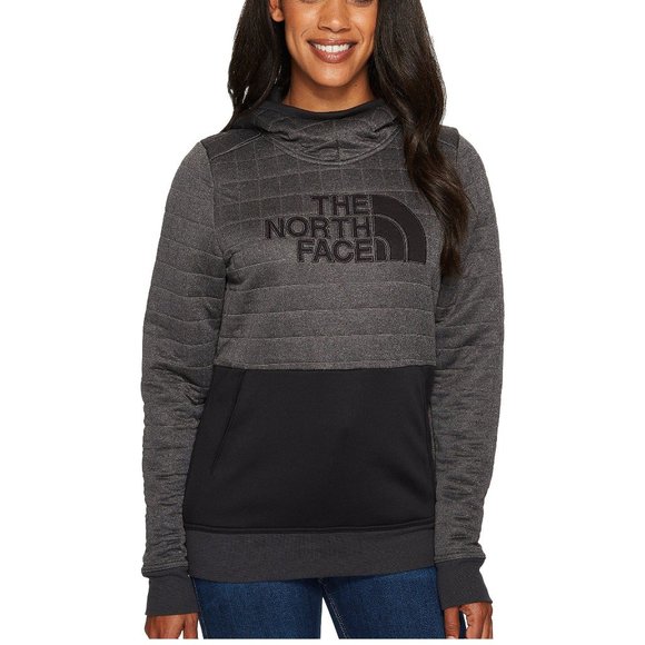 The North Face Tops - The North Face Women's Gray Half Dome Quilted Pullover Hoodie Black Size XL